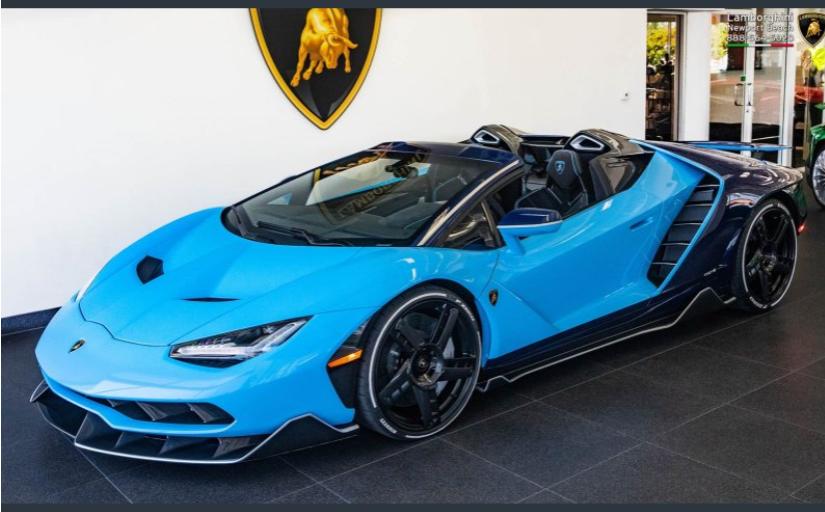 Photo of a Blue Lamborghini Centenario